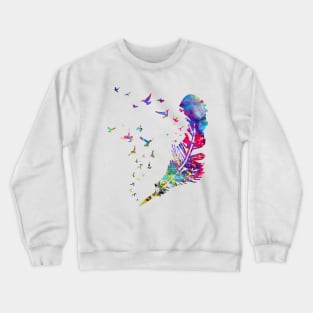 Little birds flying from feather Crewneck Sweatshirt